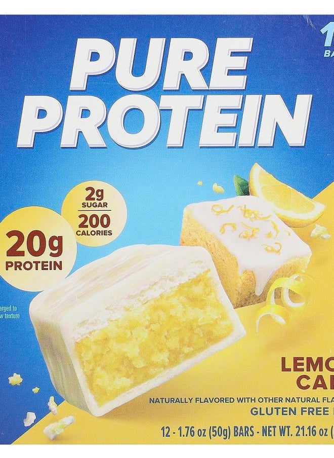 Pure Protein - Gluten Free Bar Lemon Cake 12 Bars 1.76 oz (50 g) Each - Image 1