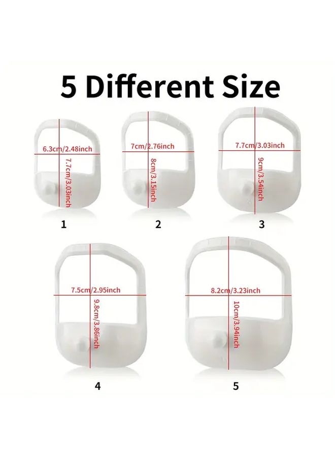 White 5 Piece Beard Grooming Kit with DIY Shaping Template for Men - Image 2