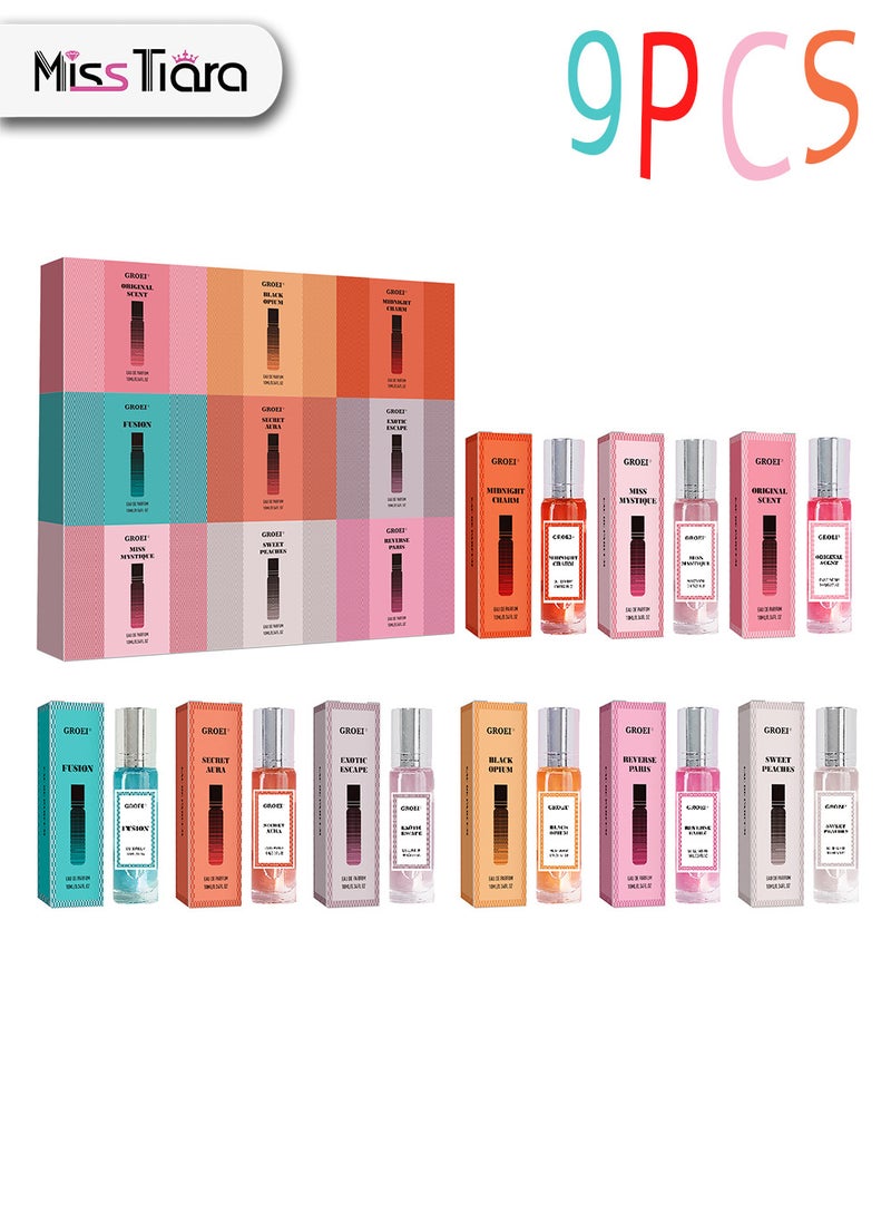 MissTiara Perfume Gift Set For Women, 9 Pcs Perfume Set Holiday Gifts for Her, Long-Lasting Fresh Floral Aromatic Fragrance,  Ladies Perfume Set For Dating,  Birthday, Gift To Girlfriend, Eau de Parfum For Women - Image 1