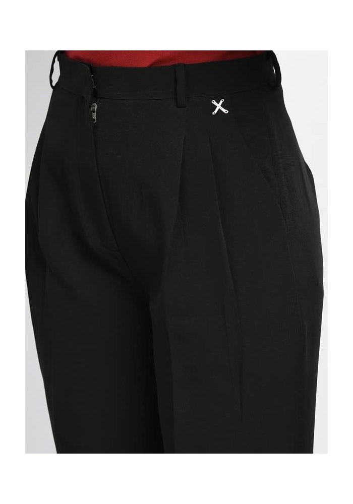 Exude Women Black Wide Leg Trouser - Image 4