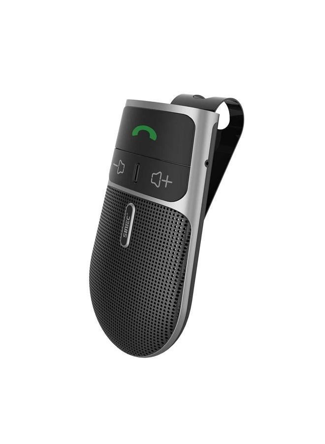 SUNITEC 2019 BC920 Bluetooth Hands Free Car Kit, Connects with Siri & Google Assistant, Auto On Off, Handsfree Speakerphone Wireless in Car, 2W Powerful Speaker, Dual Link Connectivity & Visor Clip - Image 1