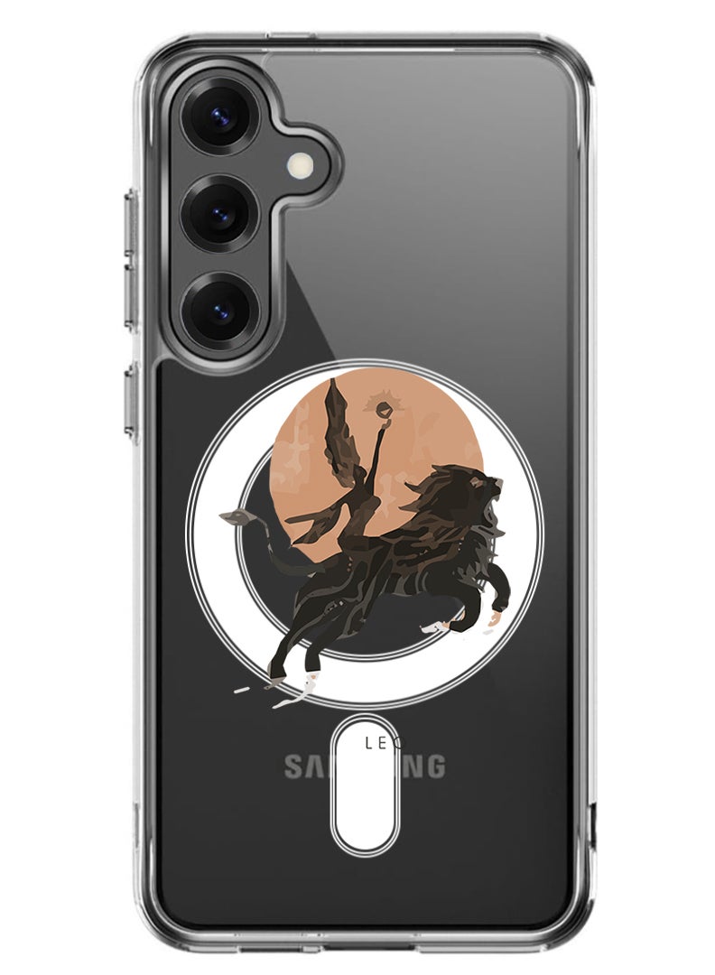 Theodor Magnetic Case for Samsung Galaxy S25 Plus 6.7-inch Compatible with MagSafe Wireless Charging, Shockproof Phone Bumper Cover Leo-01 - Image 1