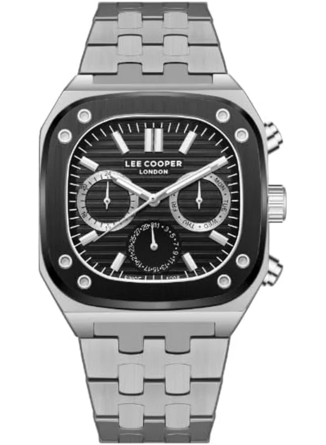 لي كوبر LEE COOPER Men Multi Function Black Dial Watch - LC08023.350
