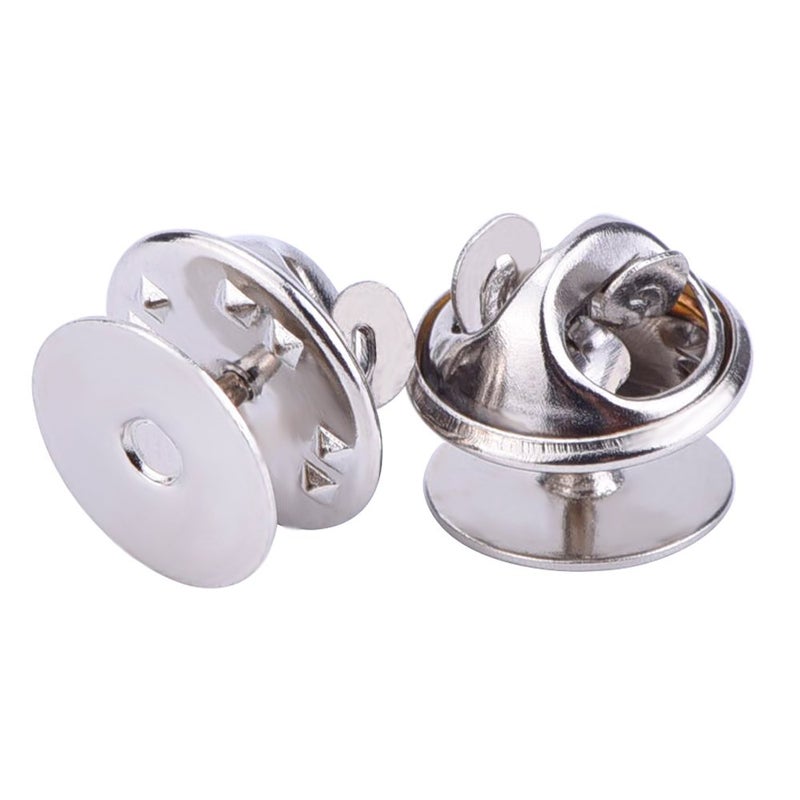 EBOOT 25 Pieces Tie Tacks Blank Pins with Clutch Back Pin Backs Replacement, Silver Butterfly Tie Tacks, Pin Keepers for Clothes Craft Jewelry Making - Image 3