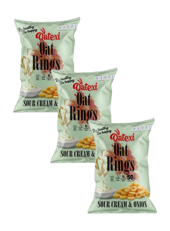 Oatexi Sour Cream & Onion Oat Rings - 60 grams (Pack of 3) - Image 1