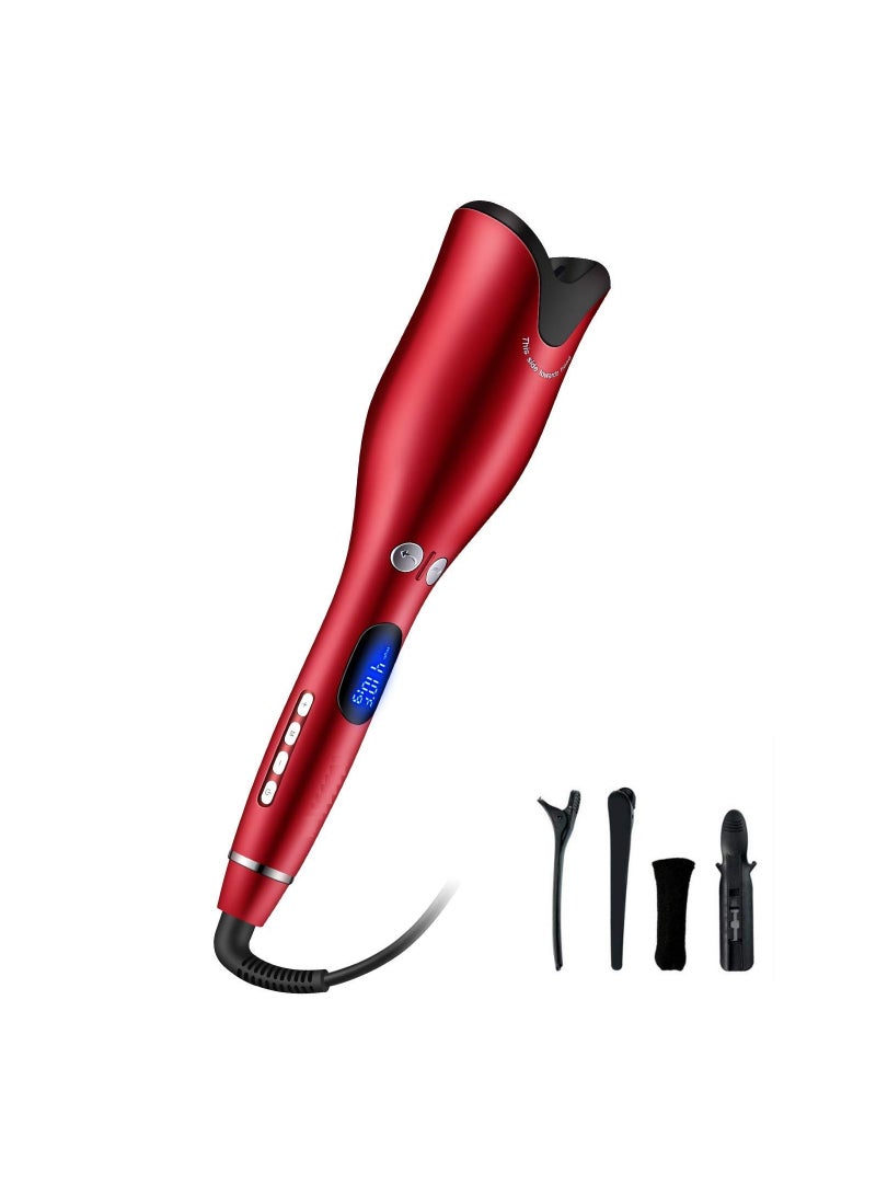 مكواة تجعيد الشعر الأوتوماتيكية، بكرة شعر احترافية على شكل وردة، مكواة تجعيد الشعر الدوارة من السيراميك، لجميع أنواع الشعر، مع إمكانية التحكم في درجة الحرارة - Image 3