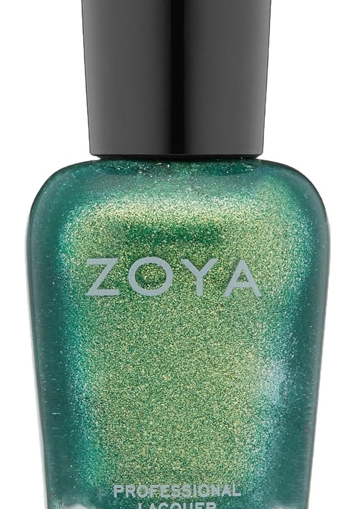 Zoya Apple ZP548 Nail Polish - Luminous Yellow-Toned Apple Green with Gold Metallic Sparkle, 15 ml - Image 1
