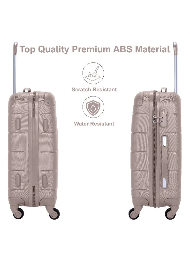 Senator Khaki Hard Case Travel Bag Medium Luggage Trolley ABS Lightweight Suitcase with 4 Spinner Wheels A1012 Khaki  | Best Price UAE