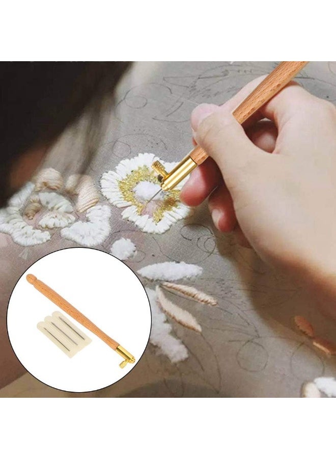 Embroidered Crochet Hook with Interchangeable Needles – Includes 0.7mm, 1.0mm, and 1.2mm Sizes - Image 2