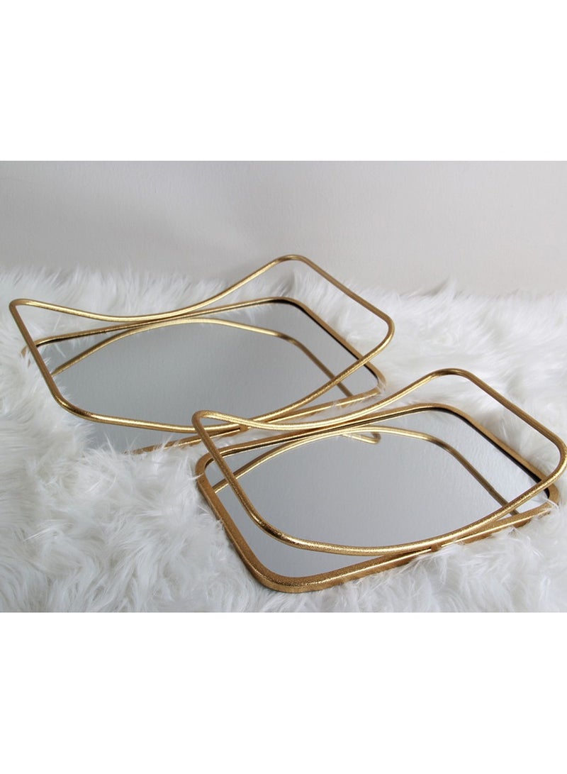 طقم صواني تقديم مستطيلة بتصميم مميز من قطعتين - Image 4