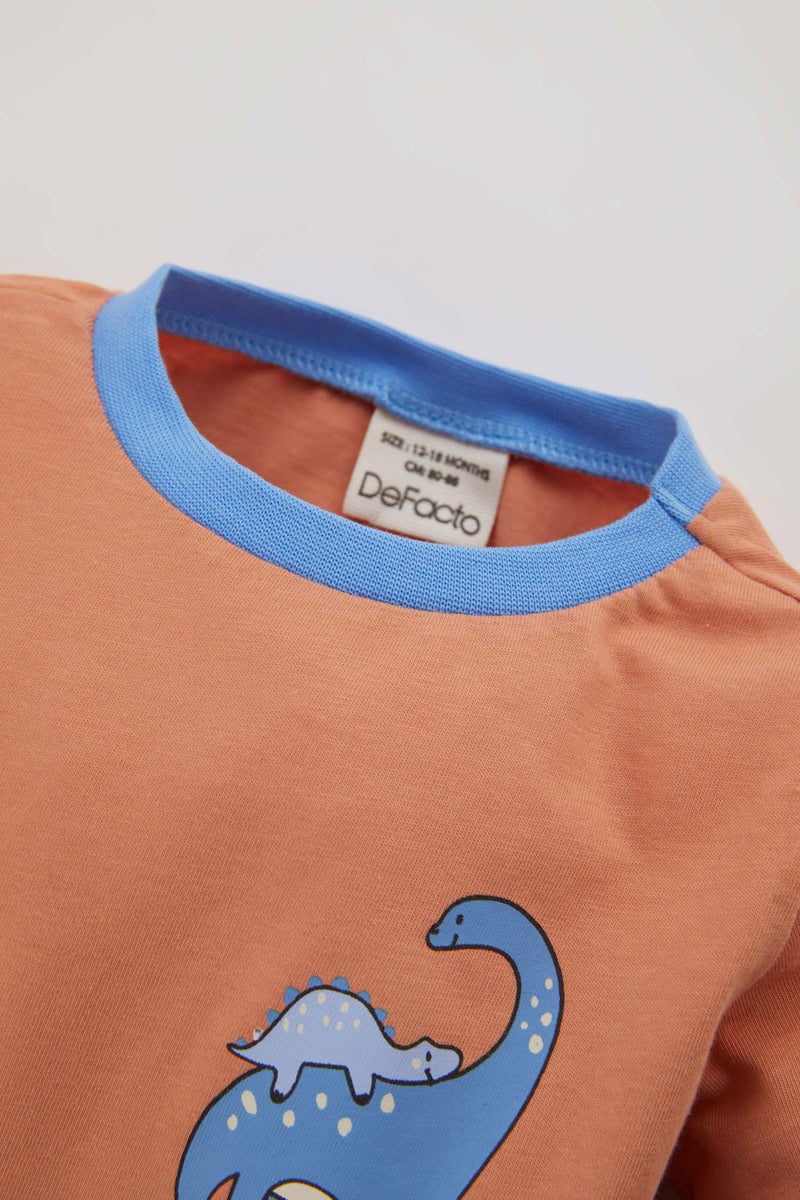 DeFacto Baby Boy 4 piece Regular Fit Crew Neck Knitted Pyjamas  - Image 5