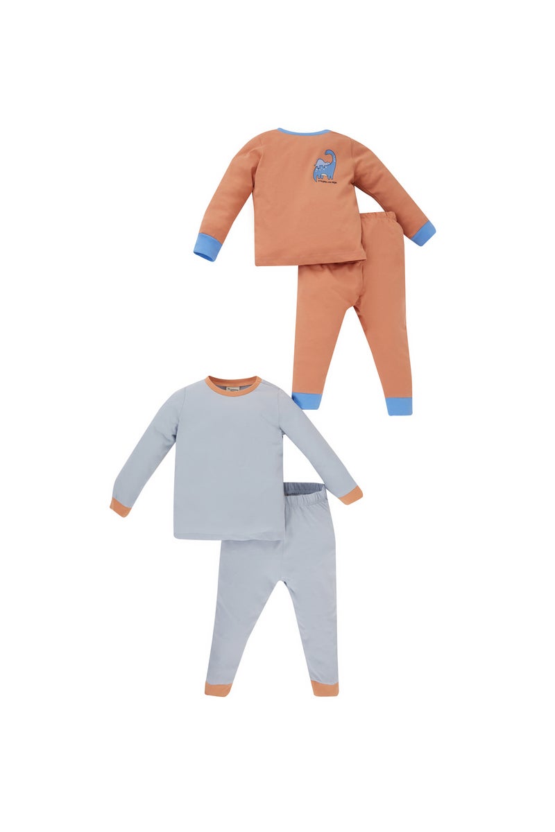 DeFacto Baby Boy 4 piece Regular Fit Crew Neck Knitted Pyjamas  - Image 4