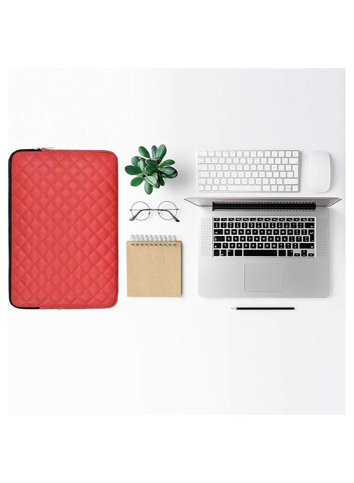15.6-inch Laptop Sleeve, Soft Protective Zippered Sleeve Compatible with 15.6-inch Notebooks, Ultrabooks, and Chromebooks (Red) - Image 2