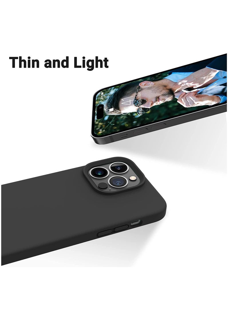 MUNTAQI Designed for iPhone 14 Pro Max Case, Silicone Shockproof Slim Thin Phone Case for iPhone 14 Pro Max 6.7 inch (Black) - Image 3