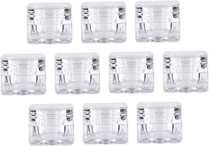 Uonlytech 10pcs 5g Refillable Cream Storage Jars with Screw Lids Portable Cosmetic Dispenser Containers for Travel Toiletries and Makeup Storage - Image 1