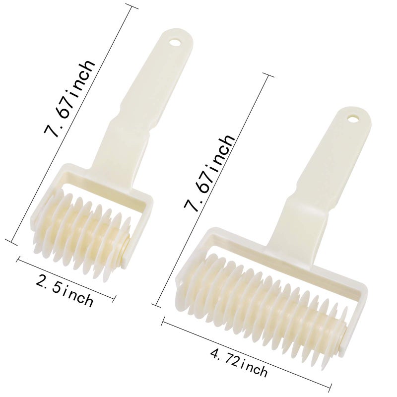 Lamoutor 2Pcs Lattice Roller Cutter Pastry Cutter Roller Diy Baking Tool For Dought Cookie Pie Pizza Bread Pastry - Image 5