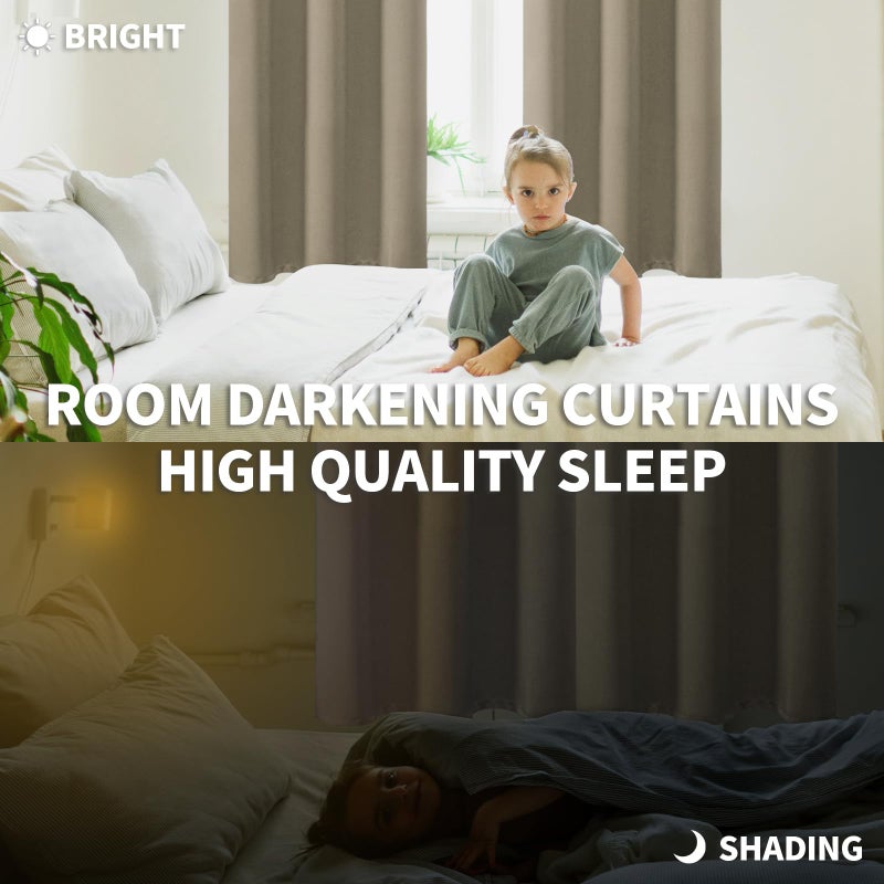 BGment Room Darkening Curtains 63 Inches Long - Grommet Thermal Insulated Drapes Window Treatment Curtains for Bedroom  2 Panels  42 x 63 Inch  Cocoa - Image 4