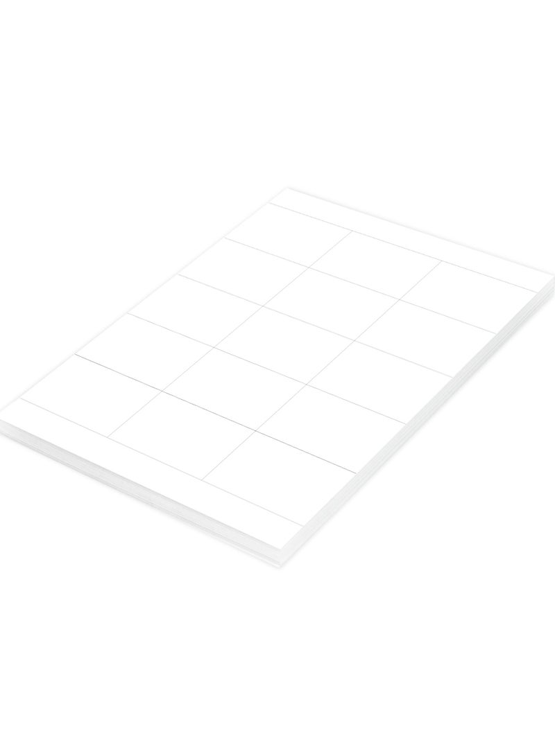 FIS ملصقات ليزر متعددة الأغراض من FIS، لون أبيض، مقاس 70X50.8 مم (15 ملصقًا × 100 ورقة) 1500 ملصق، مقاس: A4 (21X29.7 سم)، عبوة من 100 ورقة -FSLA15-100 - Image 2