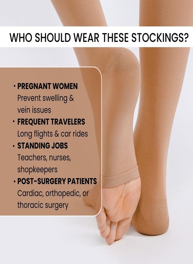 DJ Support DJ Compression Emported class Stocking I Men & Women I Fabric Cotton I Below Knee For Varicose Veins I Graduated compression I Oedema during Pregnancy or cardiothoracic surgery I 23-32mm/Hg I (MEDIUM) - Image 5