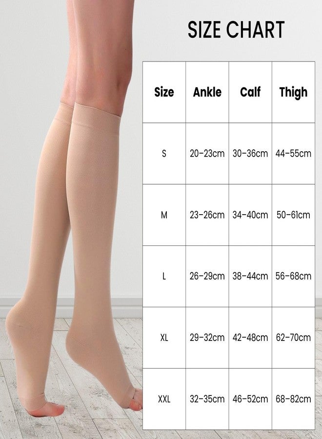 DJ Support DJ Compression Emported class Stocking I Men & Women I Fabric Cotton I Below Knee For Varicose Veins I Graduated compression I Oedema during Pregnancy or cardiothoracic surgery I 23-32mm/Hg I (MEDIUM) - Image 4