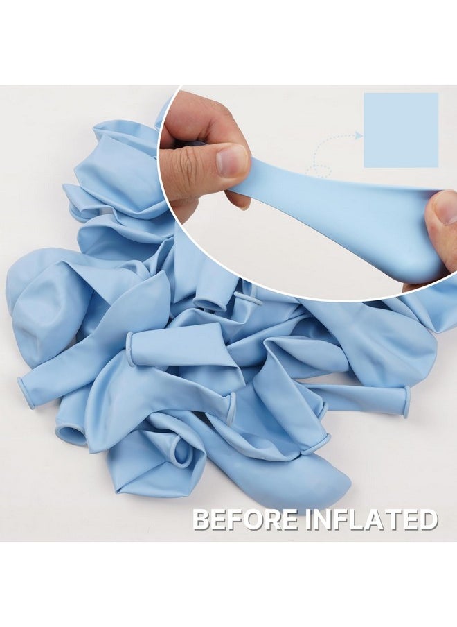 PartyWoo Baby Blue Balloons 140 Pcs Blue Balloons Light Blue Balloons Different Sizes Pack Of 18 12 10 5 Inch Pastel Blue Balloon Arch Kit Garland For Boy'S Baby Shower Party Decorations Blue-Q13  - Image 5