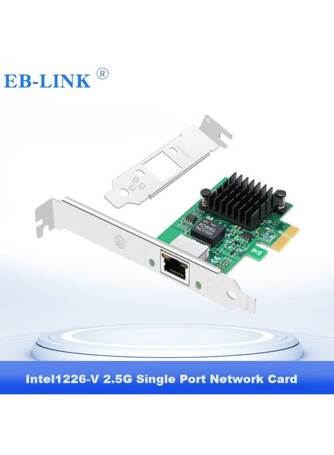 Eb-link Intel I226 Chip Pcie To 2.5g Single-port Network Card, Gaming Gigabit Desktop Computer Internal Wired Network Card, Ethernet Adapter - Image 1