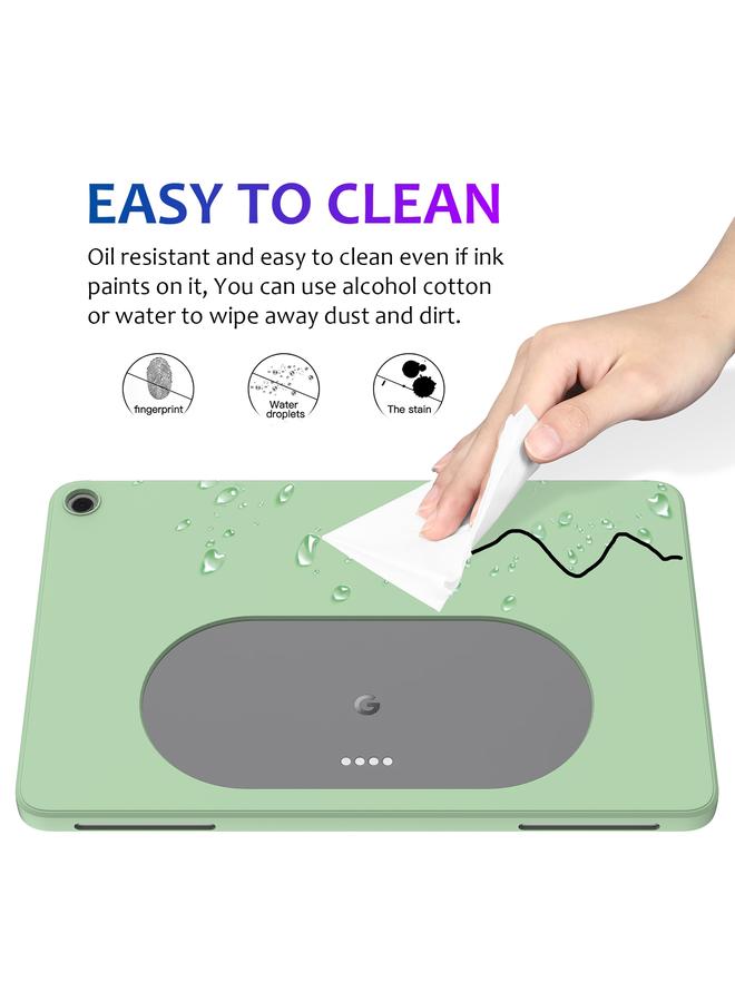 S-TOP Case For Google Pixel Tablet Pure Color Liquid Silicone Shockproof Tablet Case - Image 3