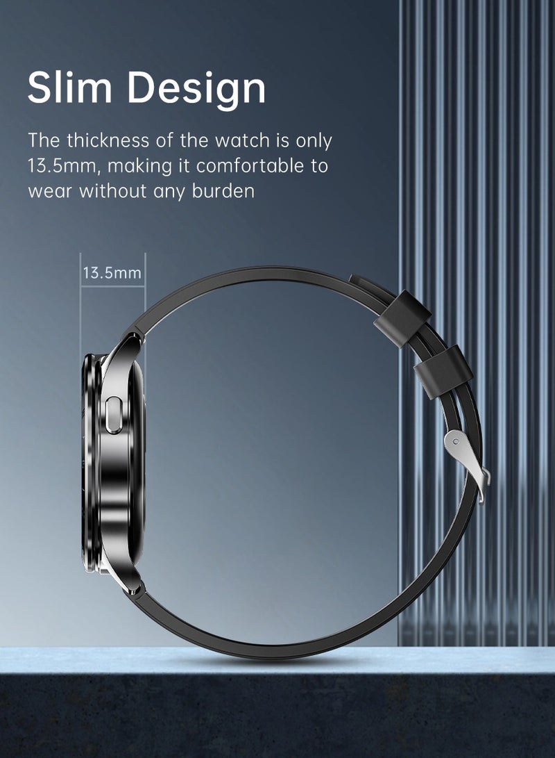 ساعة ذكية وسماعات بلوتوث TWS في جهاز واحد – مكالمات صوتية HD وموسيقى بدون أسلاك، مقاومة للماء IP67، شاشة لمس 1.39 بوصة، شحن مغناطيسي، تصميم معدني نحيف – ساعة ذكية للرياضة والاستخدام اليومي - Image 4