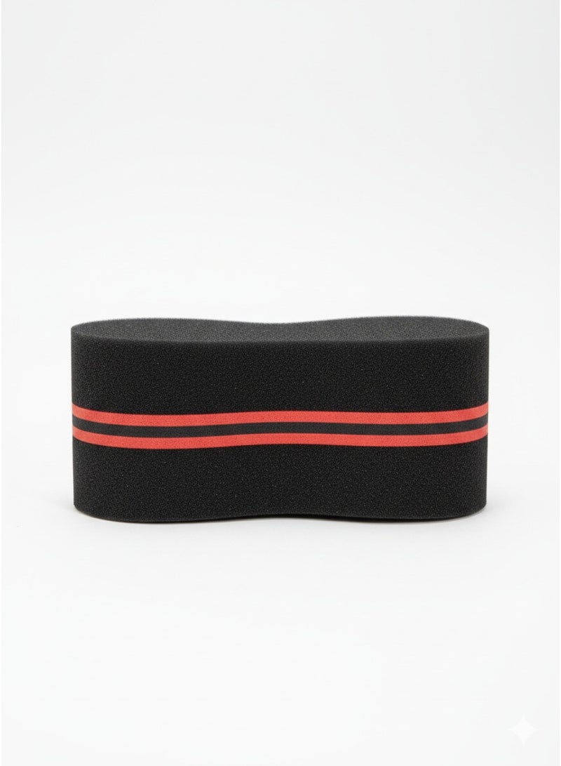 اسفنجة تمويج الشعر الاحترافية للرجال والنساء – سبونج ويف مزدوجة الوجه لعمل الأفرو والتويست والدريدلوكس والكويل و360 ويف – فرشاة سبونج تصفيف للشعر الطبيعي – خفيفة ومتينة باللون الأسود - Image 3