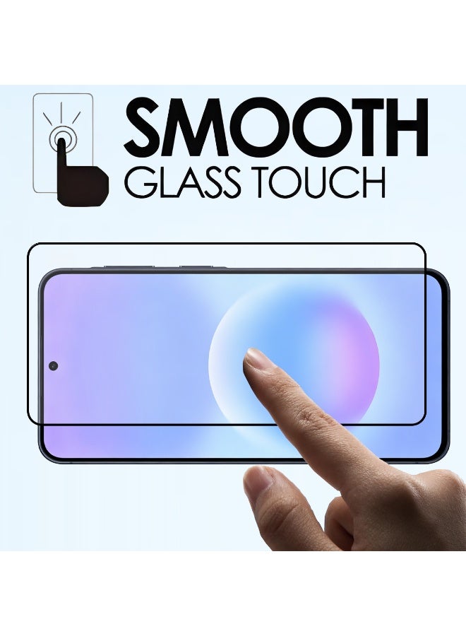 Yunpy [2+1 Packs] for Samsung Galaxy A57 Tempered Glass Screen Protector with Camera Lens Film, Including 2 Pack Front Glass and 1 Pack Camera Lens Film, 9H Hardness HD Clear Anti-Scratch Anti-Fingerprint Bubble-Free Case Friendly Screen Protector - Image 4