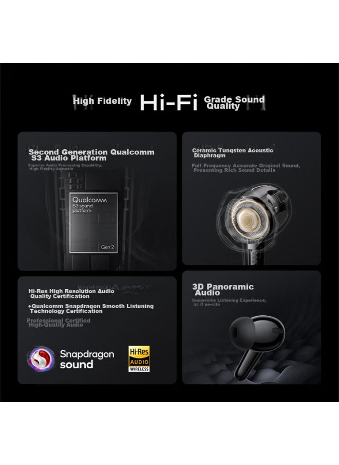 Vivo Tws 4 True Wireless Noise-cancelling Earphones, High-fidelity Hi-fi Sound Quality, 55db Deep Sea Noise Reduction, 45h Ultra-long Battery Life, Compatible With Apple, Xiaomi, Huawei Phones, Distant Summit White