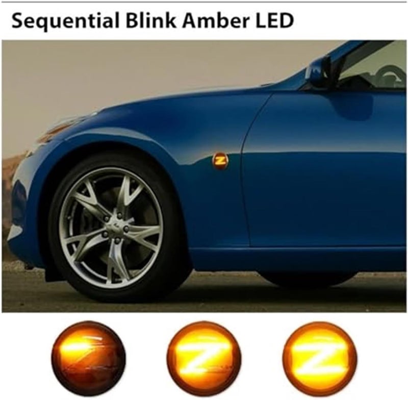 Wivplex LED Dynamic Amber Side Marker Lights for Nissan 370Z - Image 3