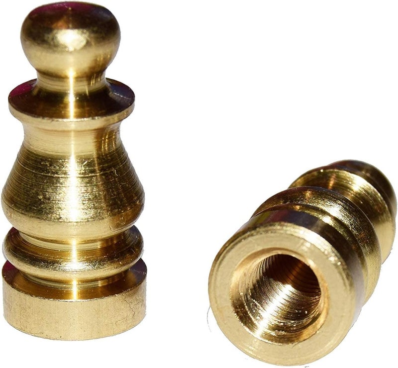 Creative Hobbies ® ELY505 Solid Brass Finial for Lamp Shades, 1 Inch Tall -Pack of 2 - Image 2