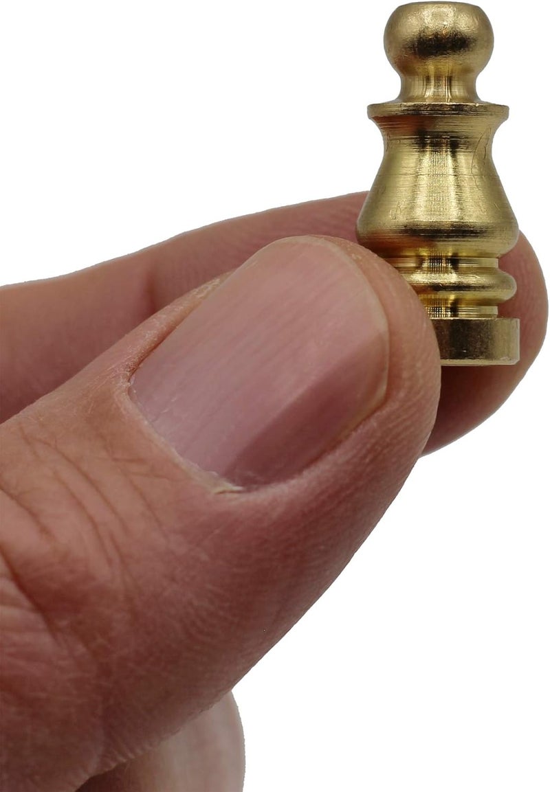 Creative Hobbies ® ELY505 Solid Brass Finial for Lamp Shades, 1 Inch Tall -Pack of 2 - Image 3