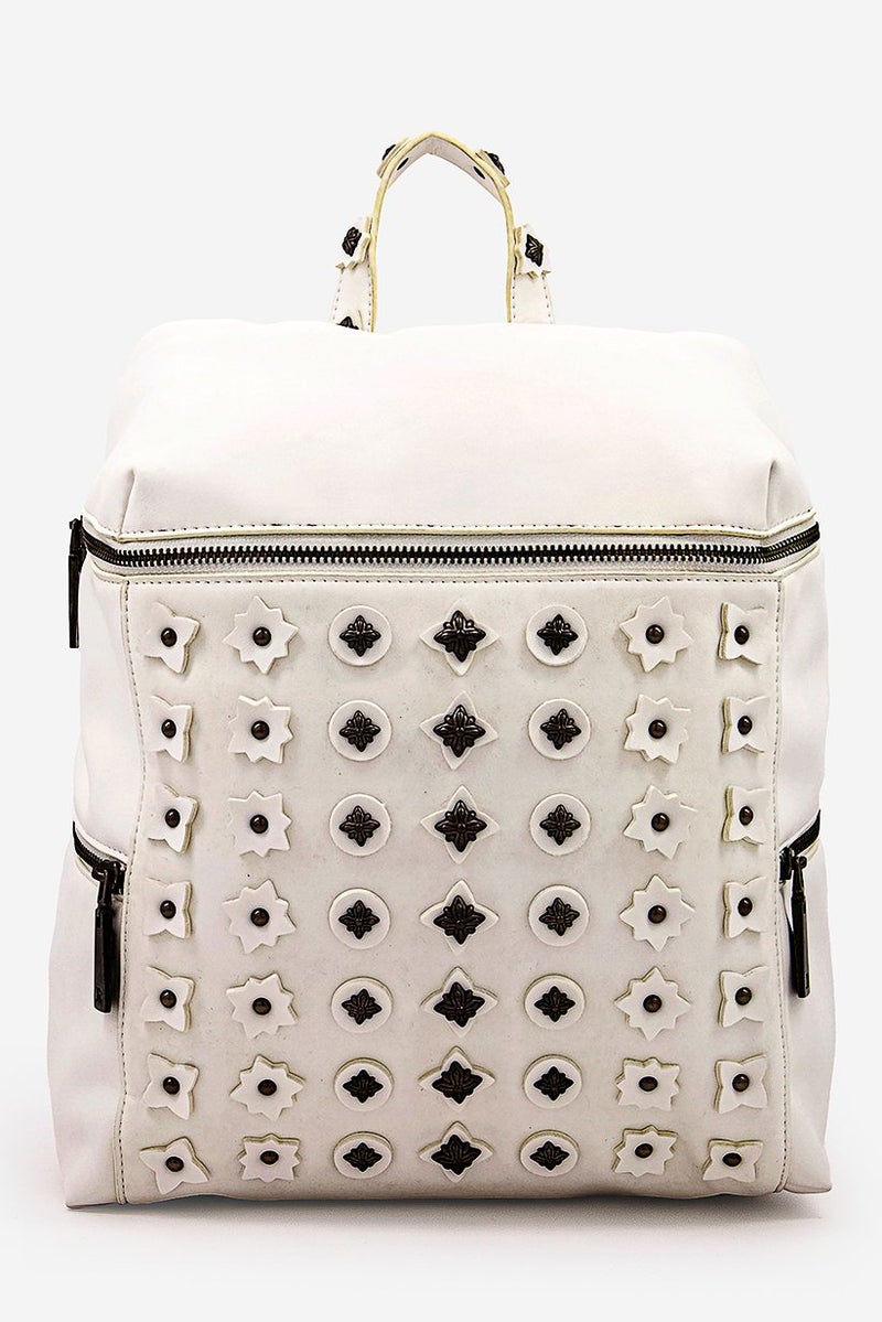 JOHN RICHMOND Women Kiss Backpack 31.5 H x 27.5 L x 15 W cm, White - Image 1