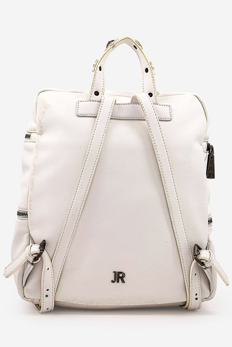 JOHN RICHMOND Women Kiss Backpack 31.5 H x 27.5 L x 15 W cm, White - Image 2
