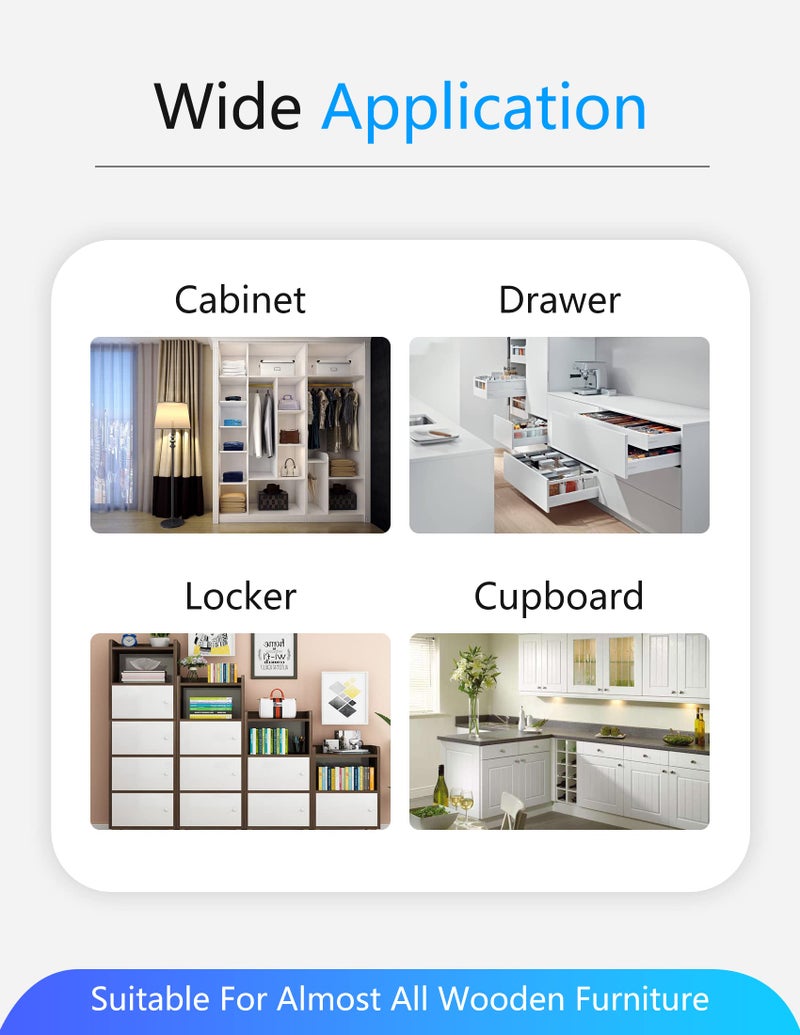 SUMNEW Fingerprint Cabinet Lock, Smart Biometric, Fit for Keyless Hidden File Drawer Wardrobe, Child Safety Electric Fingerprint Lock, DIY Wooden Furniture Privacy for Home Office - Image 4