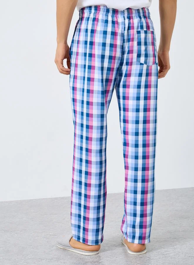 Styli  Men Multi Checkered Relaxed Fit Pyjama for Men | Best Price UAE
