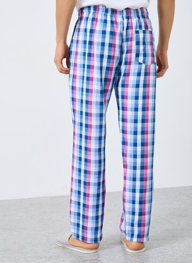 ستايلي بنطال بيجاما بطبعة كاروهات وقصة مريحة - Image 4