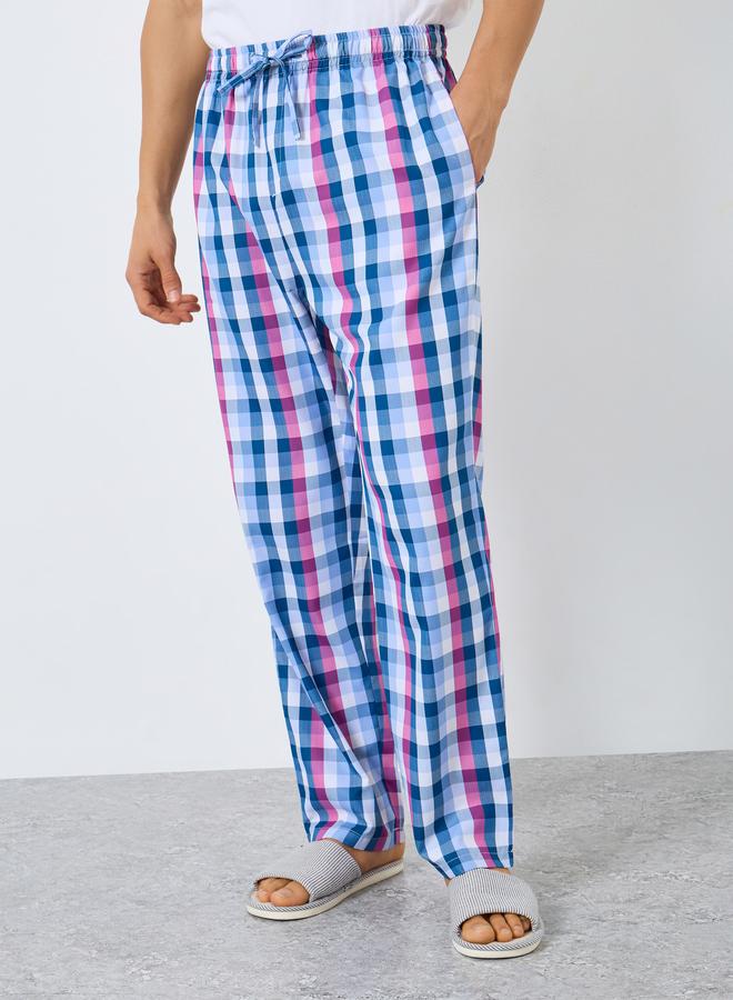 ستايلي بنطال بيجاما بطبعة كاروهات وقصة مريحة - Image 1