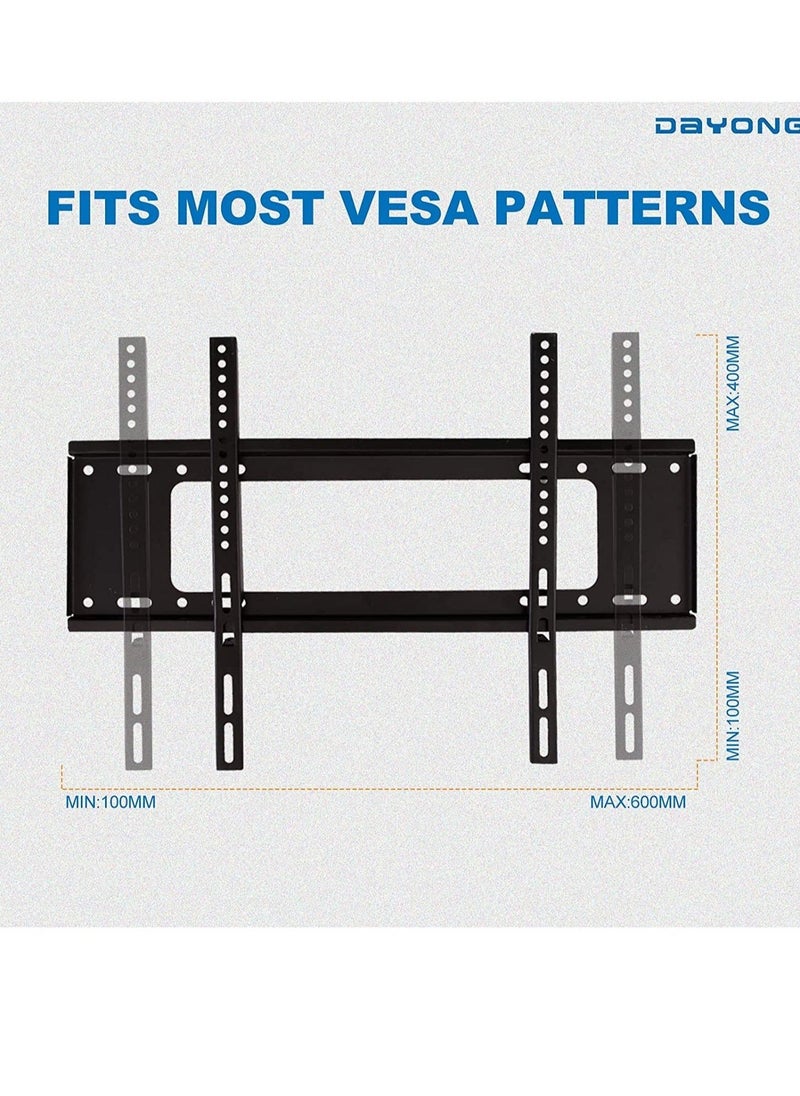Fixed TV Wall Mount,TV Stand/Television Stands for Most 40-85 inch TVs,TV Mounting Bracket VESA 600X400mm Up to 50kg,Fits LED LCD OLED Flat Curved Screen TVs - Image 3