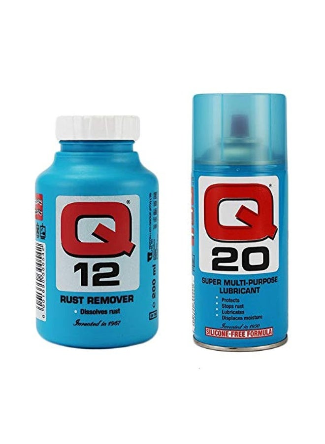 Q20 Q12 Rust Remover, 200 Ml With Super Multi-Purpose Lubricant, 150 Gm - Image 1
