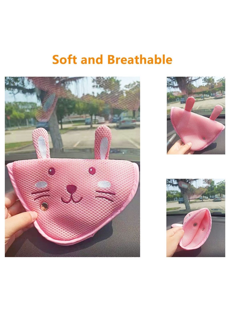 KASTWAVE Kids Seat Belt Adjuster, Keep Seatbelt Away from Child's Neck, Firm Auto Shoulder Neck Strap Adjuster, Soft and Breathable, Small Animal Shape - Image 5