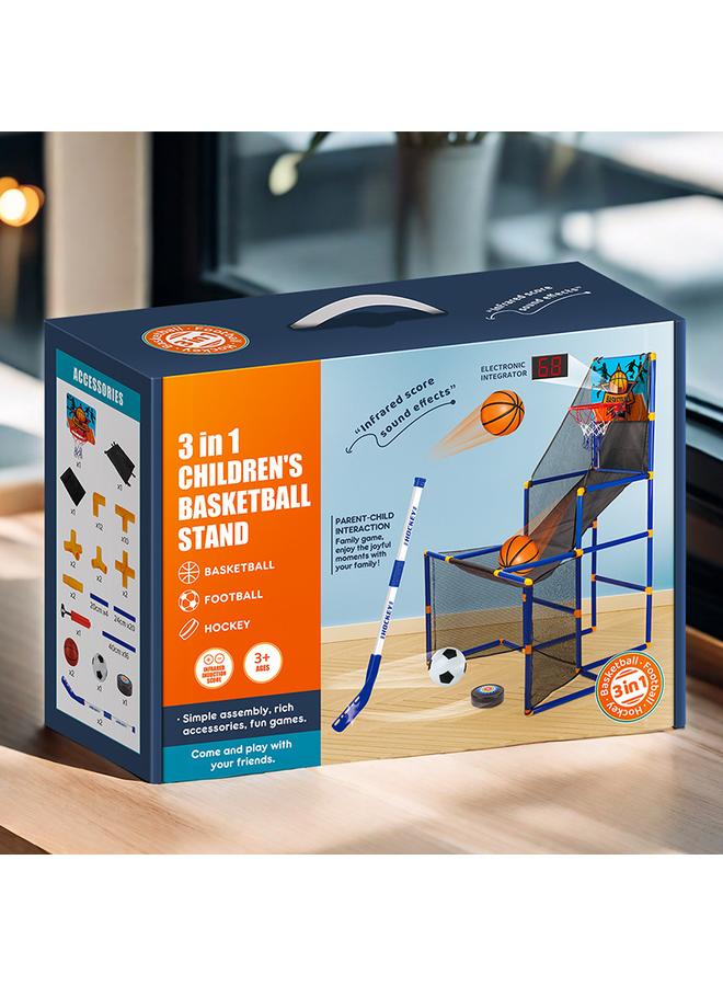 الأزرق جي دبليو يمكن تسجيل 3 في 1 رميات رمية الكرة الخارجية بين الوالدين والطفل رمي مجموعات الألعاب الرياضية - Image 2