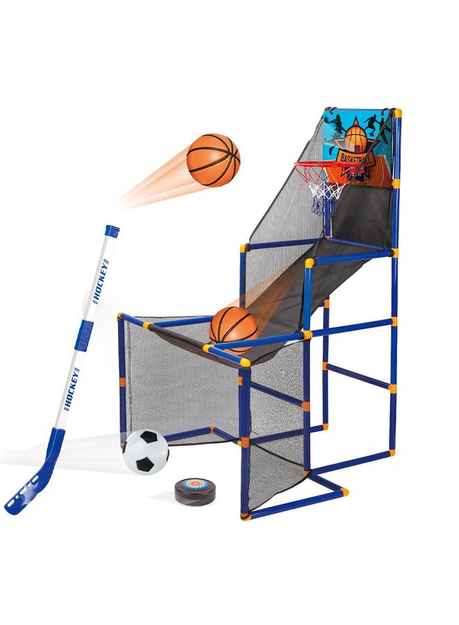 الأزرق جي دبليو يمكن تسجيل 3 في 1 رميات رمية الكرة الخارجية بين الوالدين والطفل رمي مجموعات الألعاب الرياضية - Image 4