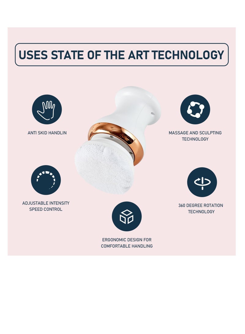 Excefore Body Sculpting Machine, Electric Cellulite Massager, Cellulite Massager for Women, with 3 Skin-Friendly Pads, Electric Body Sculpting Massager for Belly, Waist, Legs, Arms, Butt - Image 3