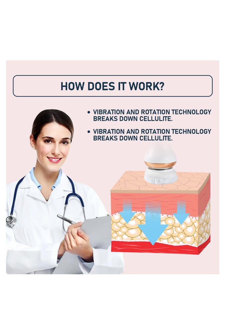 Excefore Body Sculpting Machine, Electric Cellulite Massager, Cellulite Massager for Women, with 3 Skin-Friendly Pads, Electric Body Sculpting Massager for Belly, Waist, Legs, Arms, Butt - Image 5