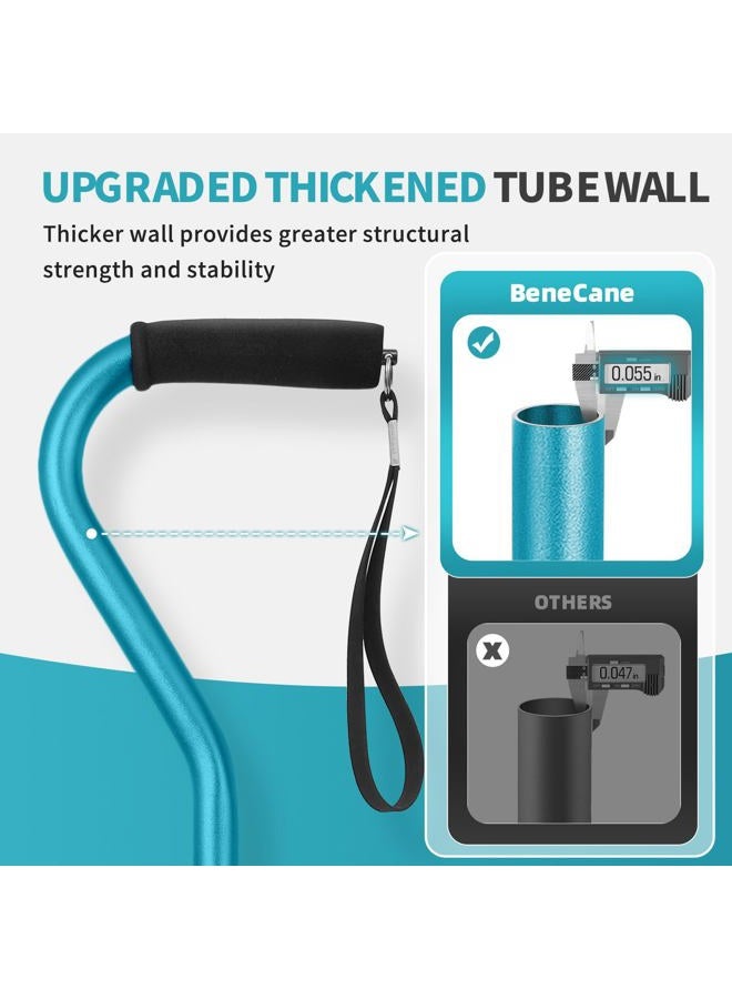 BeneCane Walking Cane for Men & Women Adjustable Cane with Offset Soft Cushioned Handle -Portable Lightweight Sturdy Mobility Walker Aid for Elderly, Seniors Collapsible Cane - Image 3