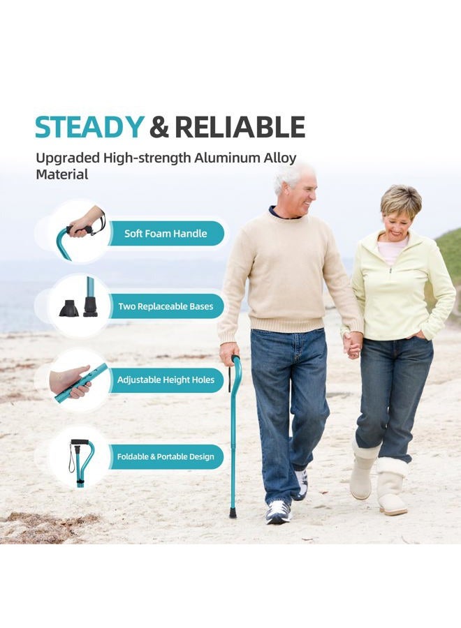 BeneCane Walking Cane for Men & Women Adjustable Cane with Offset Soft Cushioned Handle -Portable Lightweight Sturdy Mobility Walker Aid for Elderly, Seniors Collapsible Cane - Image 2