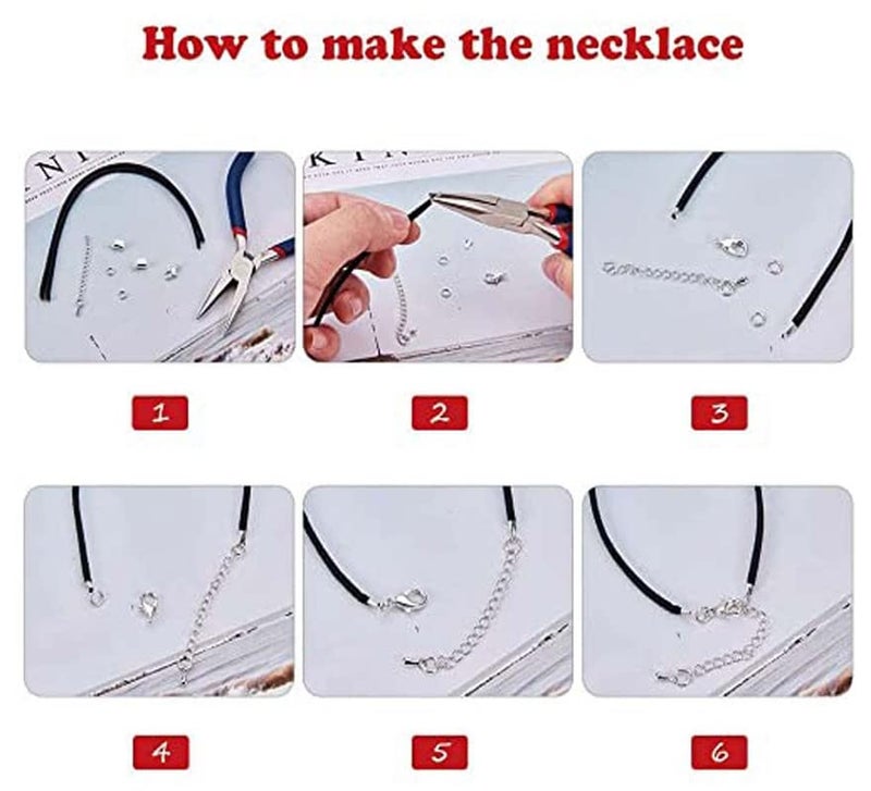 DIY Crafts DIY Crafts 5 Sets, Silvery, 5-100 Sets Fold Over Cord End Caps Brass Lobster Claw Clasps Terminators Crimp End Tips Necklace Cord Ends f(5 Sets, Silvery)  - Image 4